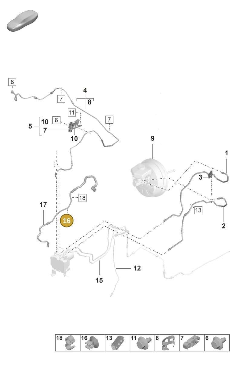 N10583901 — Porsche Panamera (2020-2023) diagram p58604010, position 16