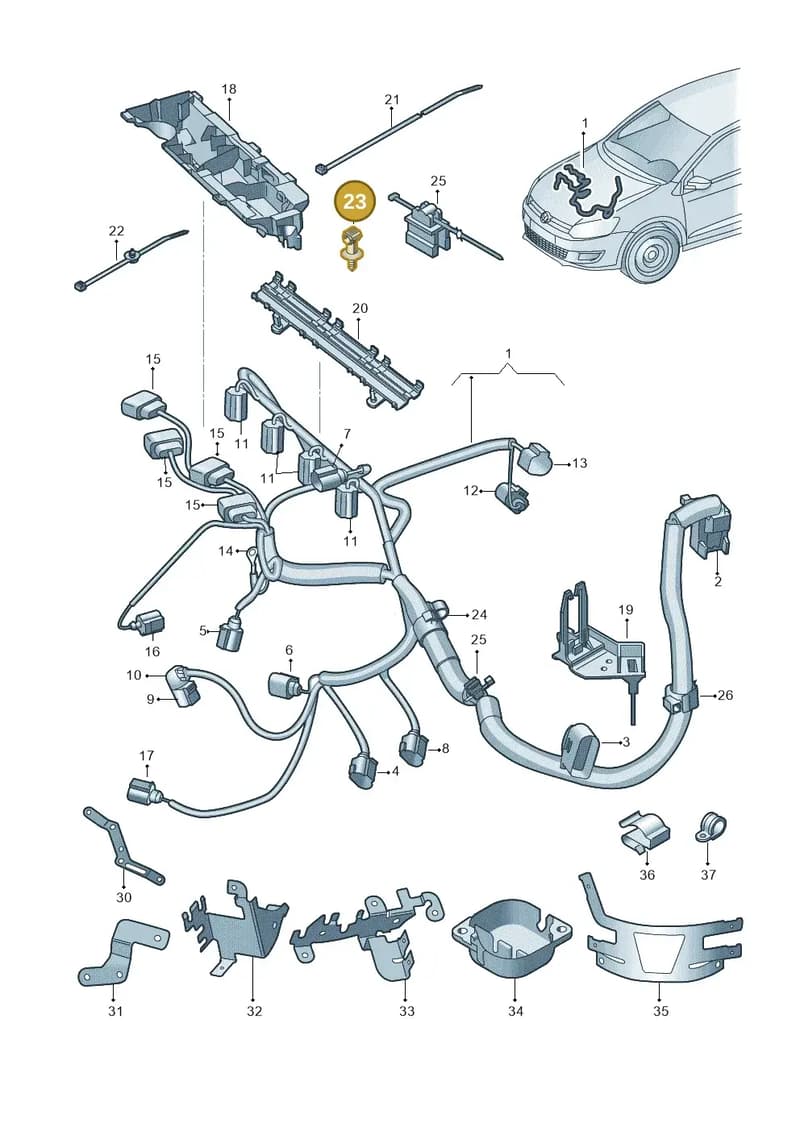 N10588001 — Skoda Rapid (2012-2022) diagram 873971100, position 23