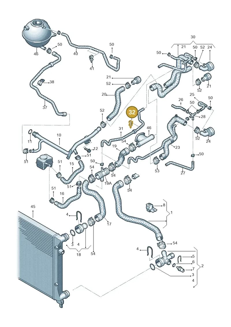 N10591301 — Volkswagen CADDY (2004-) diagram 409121180, position 32