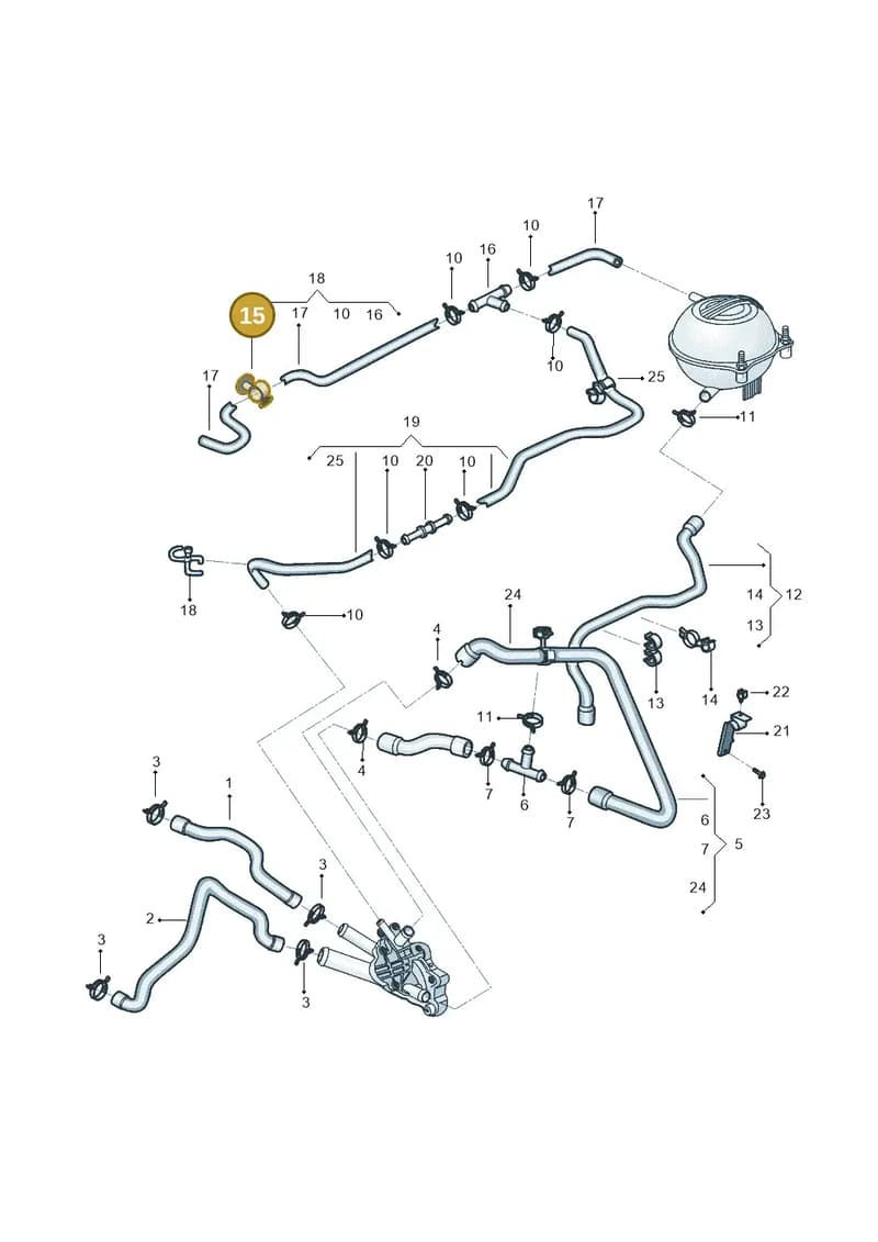 N10591301 — Volkswagen Crossfox (2014-2021) diagram 558121110, position 15
