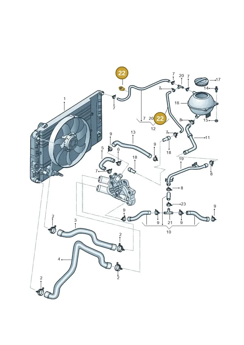 N10591301 — Volkswagen Crossfox (2014-2021) diagram 558121250, position 22