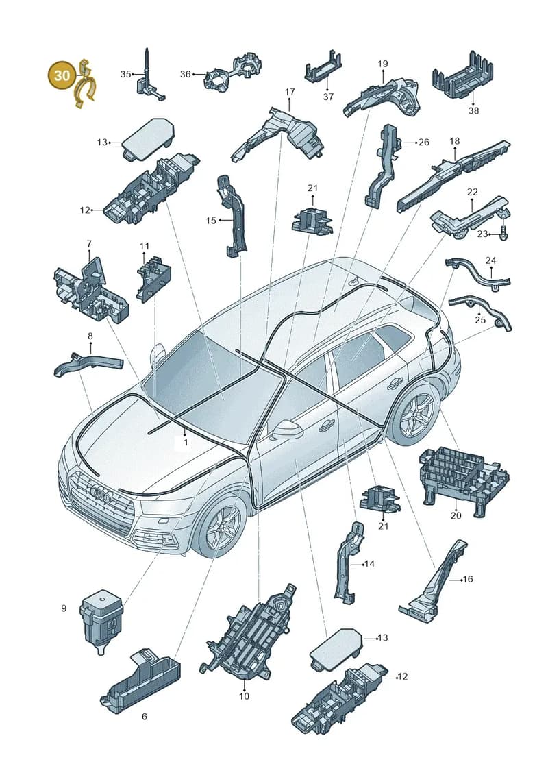 N10594301 — Audi Q5 (2016-2025) diagram 896971080, position 30