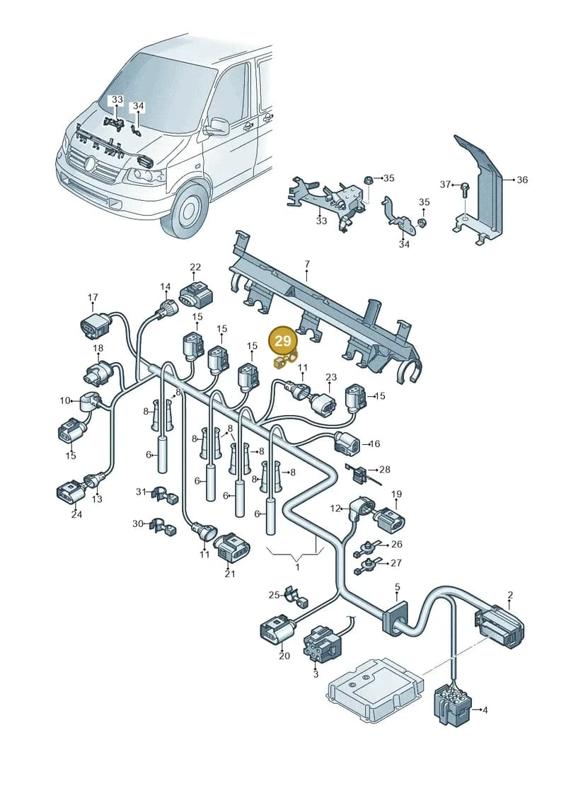 N10600001 — Volkswagen Caravelle (2015-2019) diagram 679971060, position 29