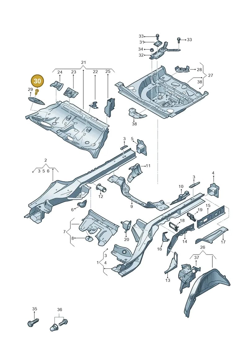 N10604601 — Audi RS6 Avant (2019-2025) diagram 435803400, position 30