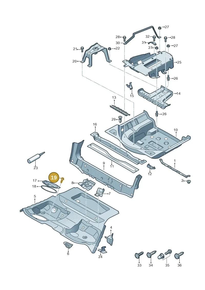 N10604601 — Audi A4 (2015-2025) diagram 849803500, position 19