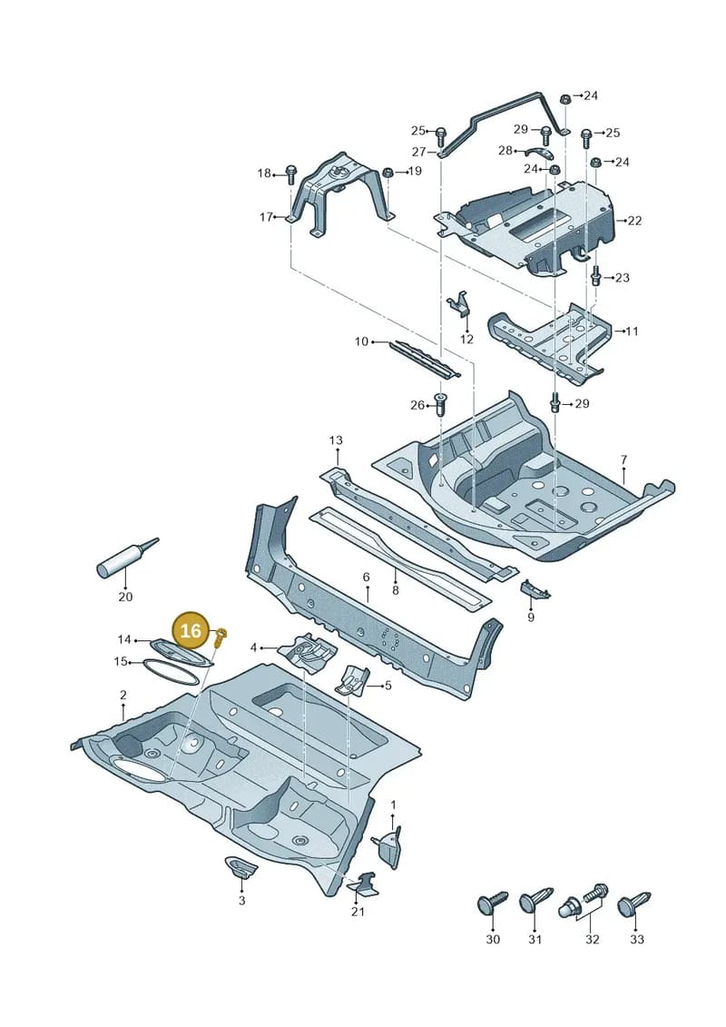 N10604601 — Audi RS5 Sportback (2017-2025) diagram 897803500, position 16