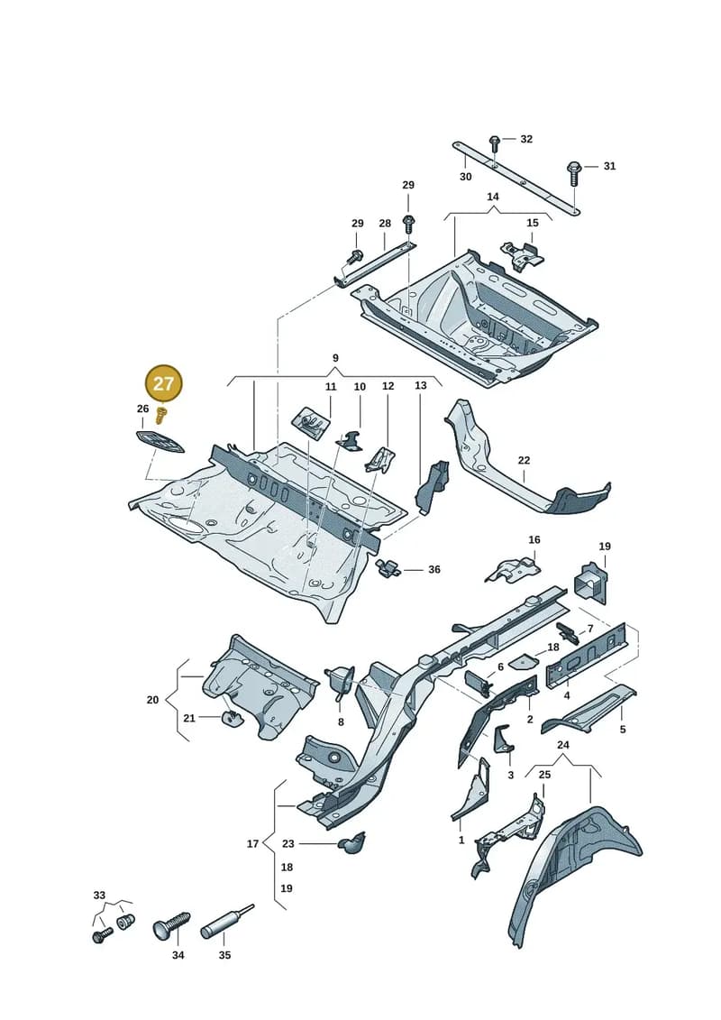 N10604601 — Audi A5 Limousine (2024-2025) diagram 8wk803040, position 27