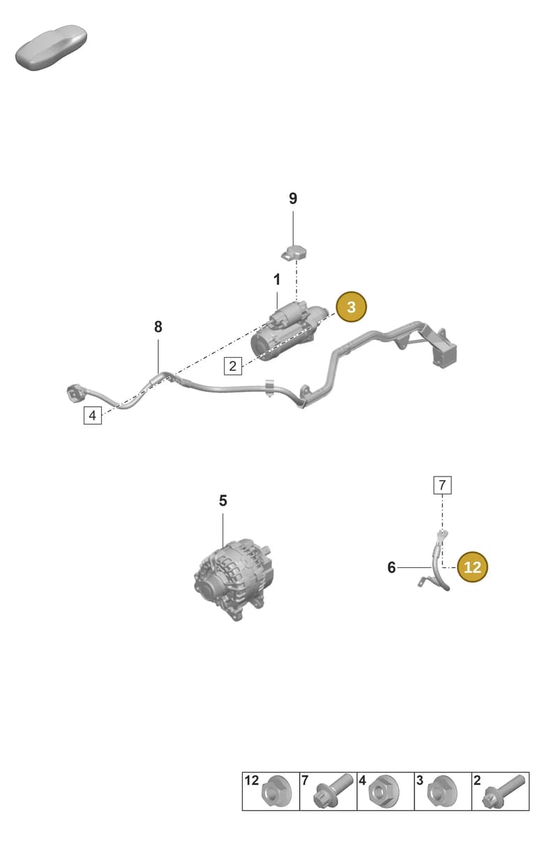 N10609207 — Porsche 911 (2021-2022) diagram p59902050, position 3+12