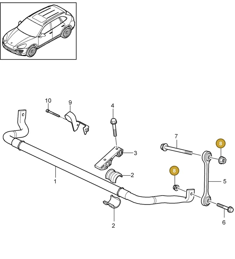N10612102 — Porsche Cayenne (2010-2018) diagram p37402010, position 8