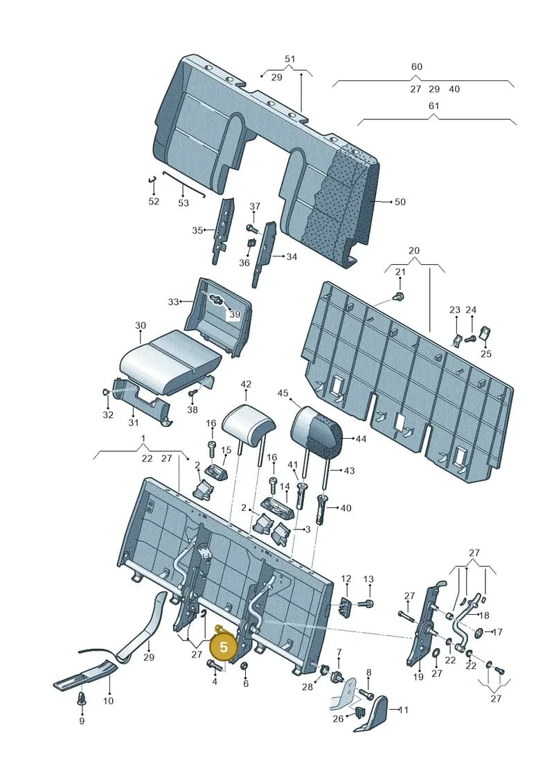 N10616101 — Volkswagen Transp. caravelle (2011-2015) diagram 410885600, position 5