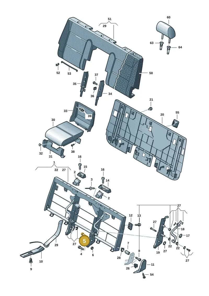 N10616101 — Volkswagen Transporter Multivan (2019-2024) diagram 7em885600, position 5