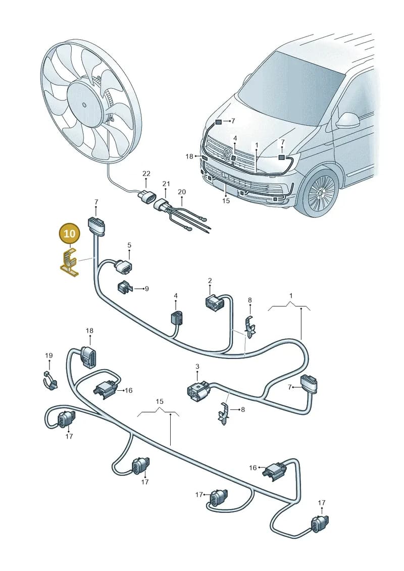 N10620001 — Volkswagen Caravelle (2015-2019) diagram 861971000, position 10