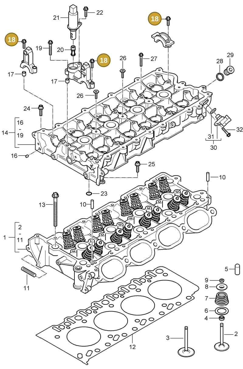 N10621101 — Porsche Cayenne (2002-2006) diagram p24103000, position 18