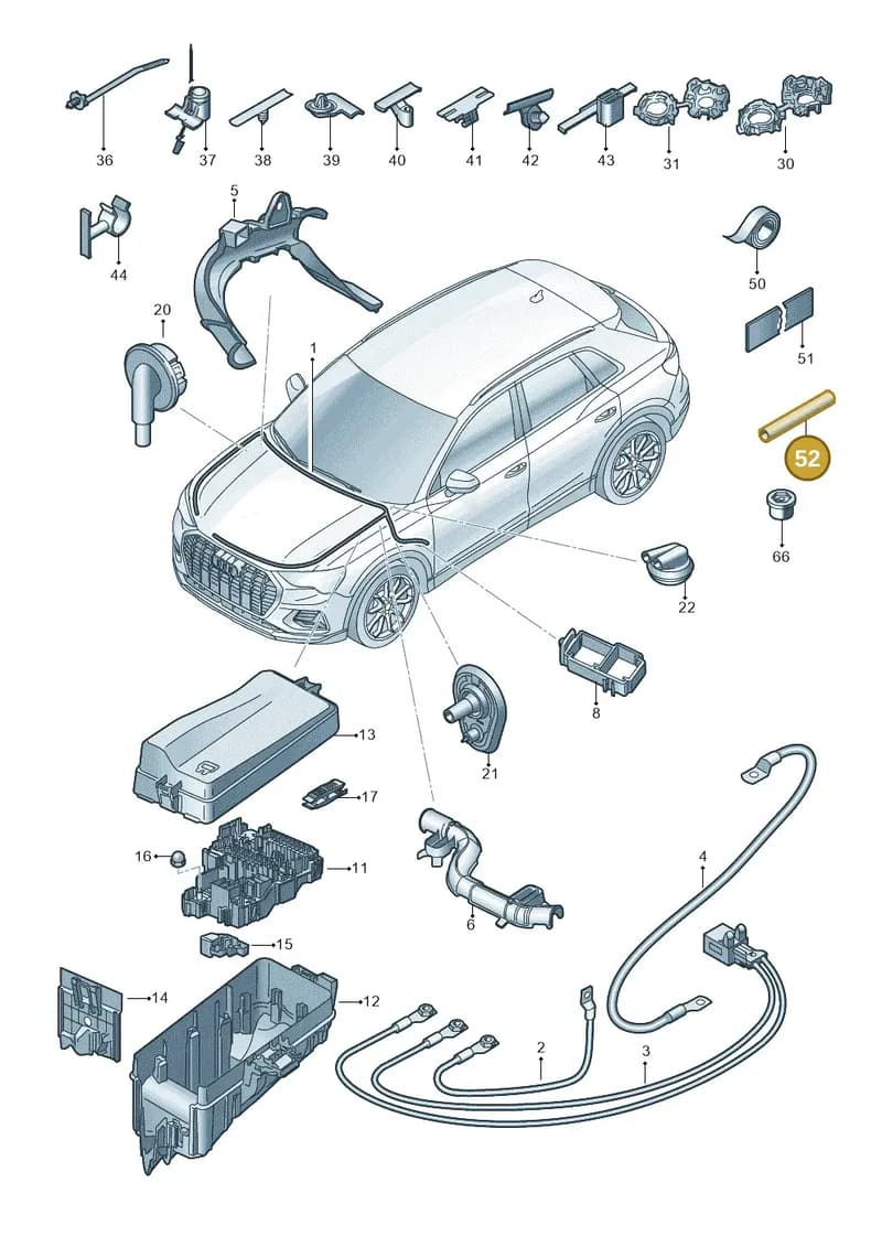 N10622001 — Audi Q4 Sportback (2021-2025) diagram 89a971850, position 52
