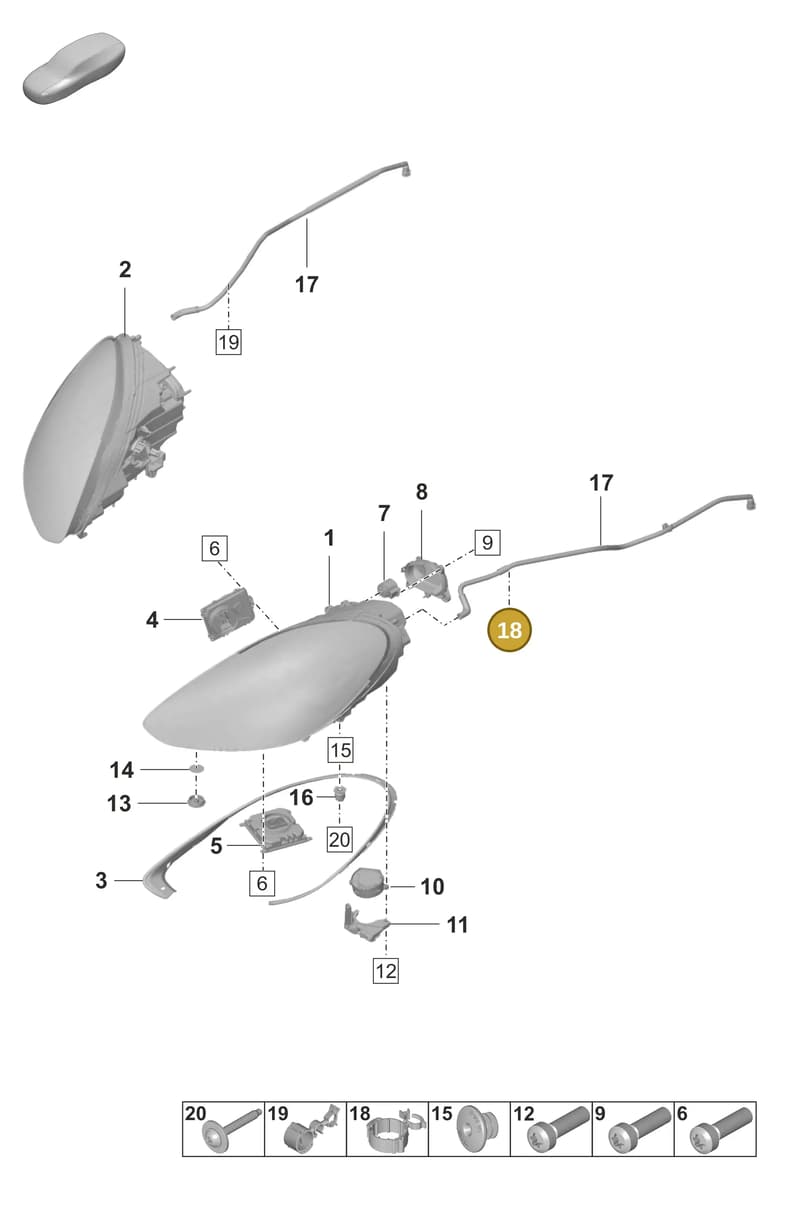 N10625501 — Porsche Panamera (2020-2023) diagram p58905000, position 18