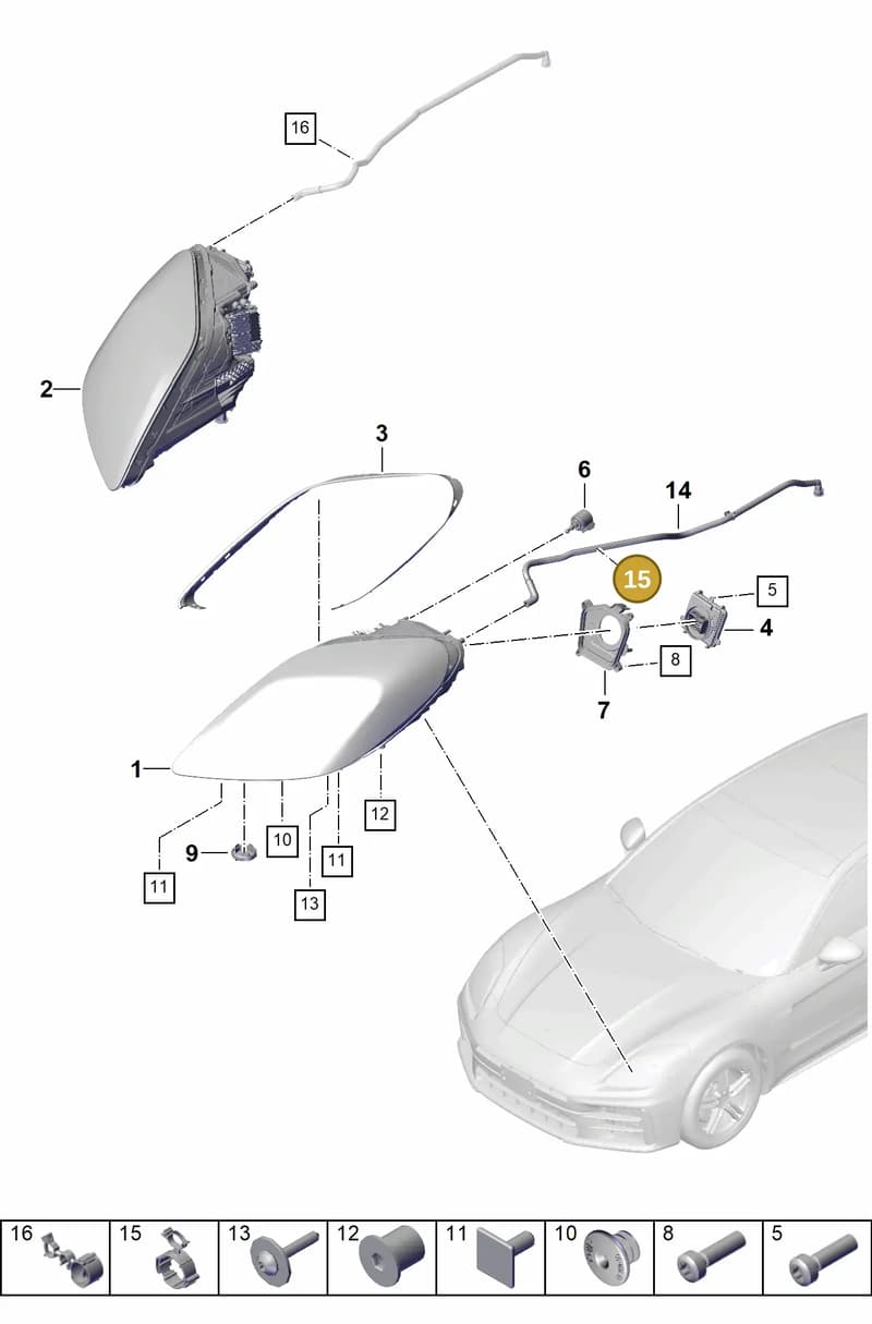 N10625501 — Porsche Panamera (2023-2025) diagram p62908000, position 15