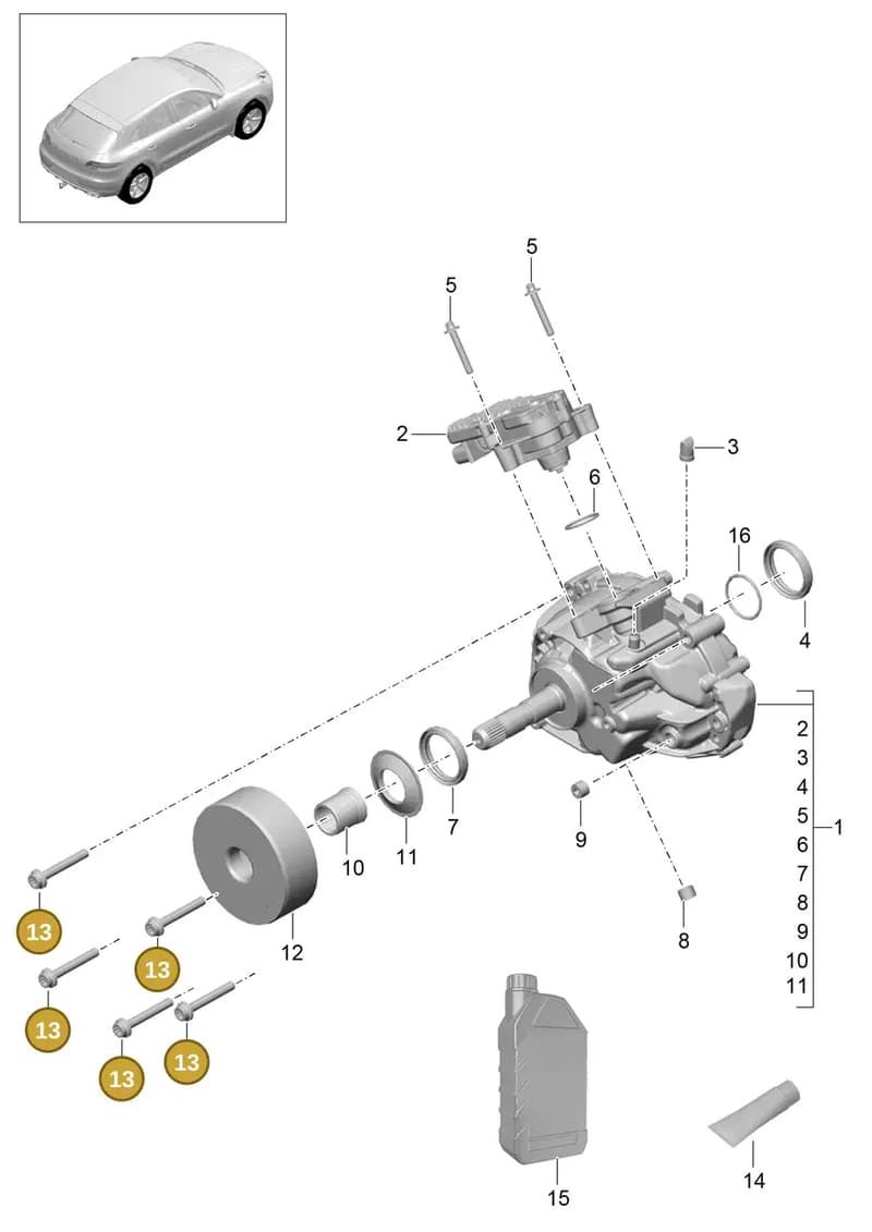 N10625902 — Porsche Macan (2013-2018) diagram p44305000, position 13