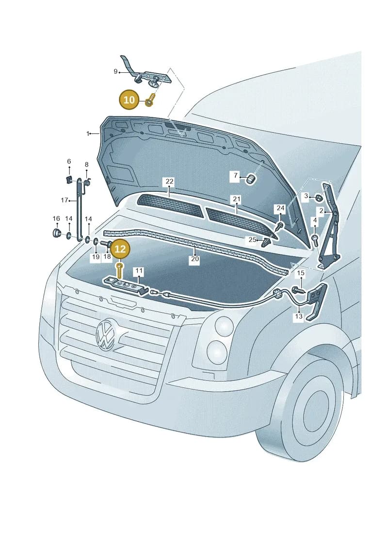 N10632001 — Volkswagen Crafter 35 panel (2011-2016) diagram 483823100, position 10+12