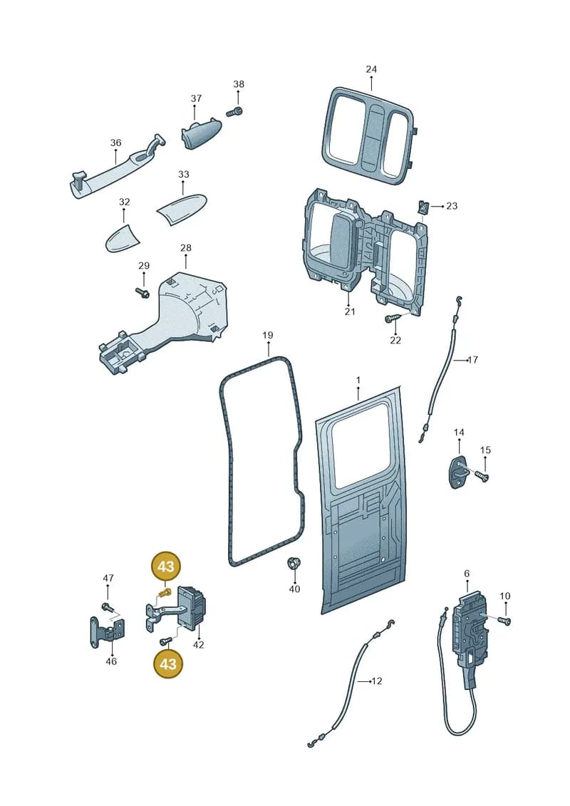 N10632001 — Volkswagen Crafter 35 panel (2011-2016) diagram 483841000, position 43