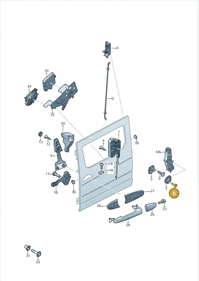 N10632001 — Volkswagen Crafter 35 panel (2011-2016) diagram 483843100, position 8