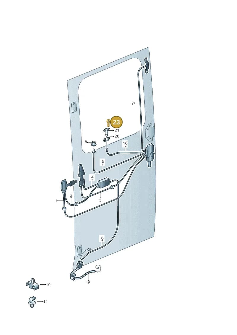 N10632001 — Volkswagen Crafter 35 panel (2011-2016) diagram 483843200, position 23