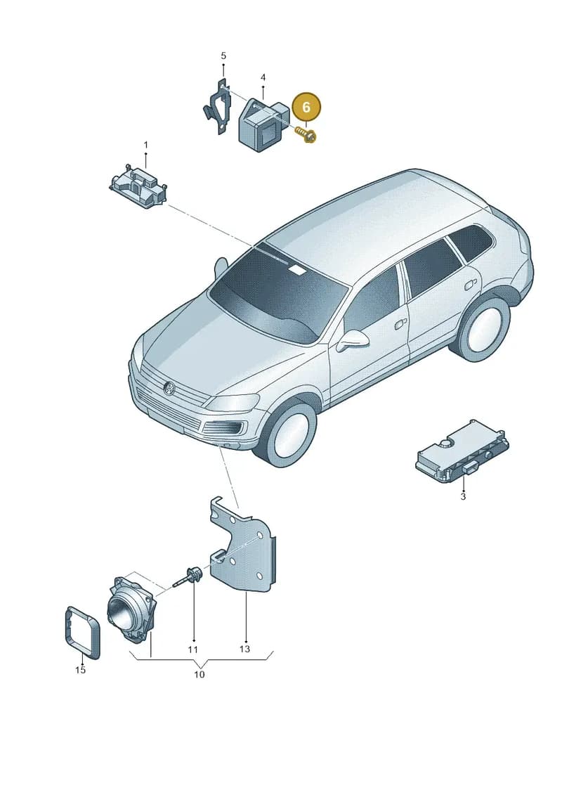 N10632001 — Volkswagen Touareg (2012-2014) diagram 693907000, position 6