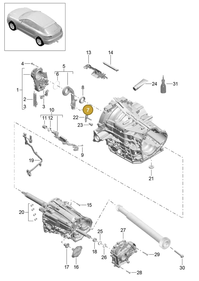 N10637302 — Porsche Macan (2013-2018) diagram p44340001, position 7