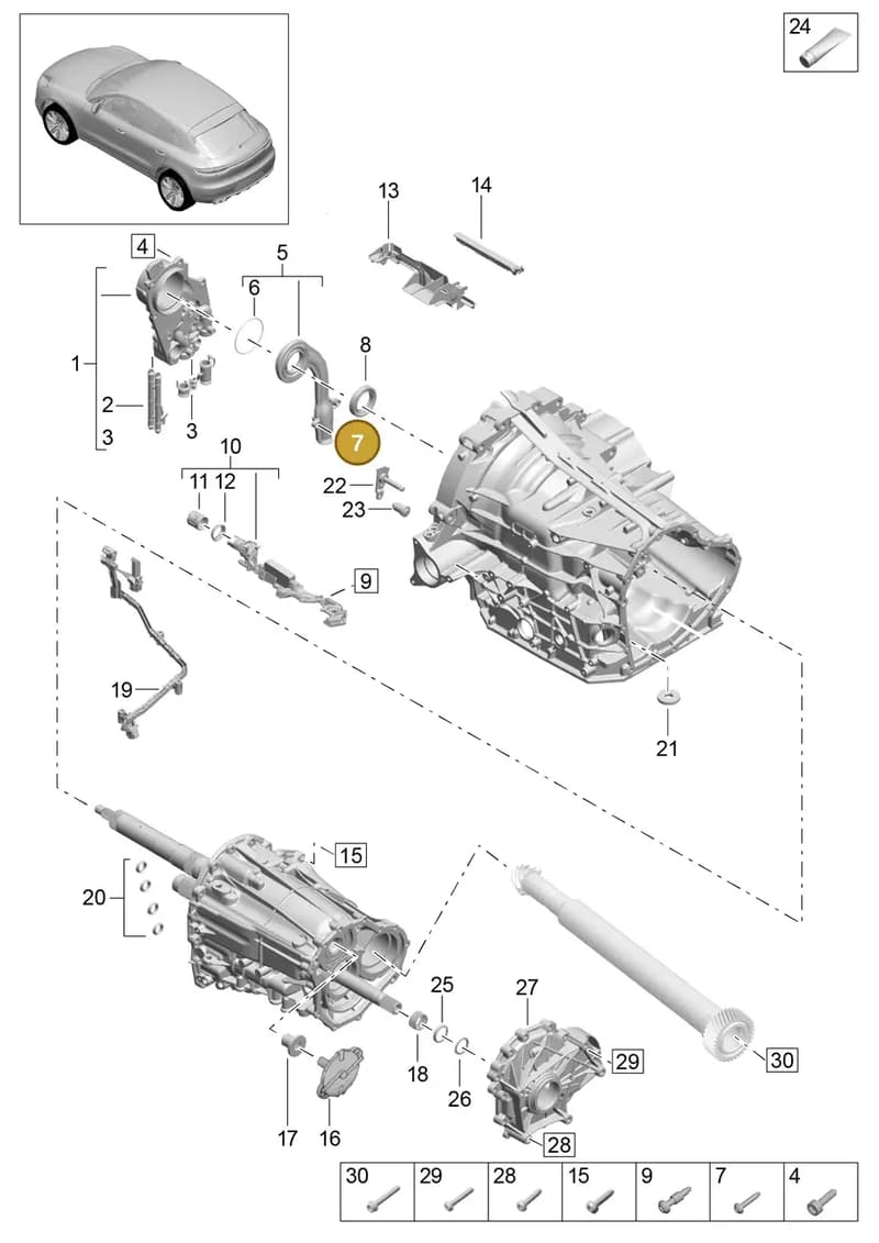 N10637302 — Porsche Macan (2018-2022) diagram p52302110, position 7