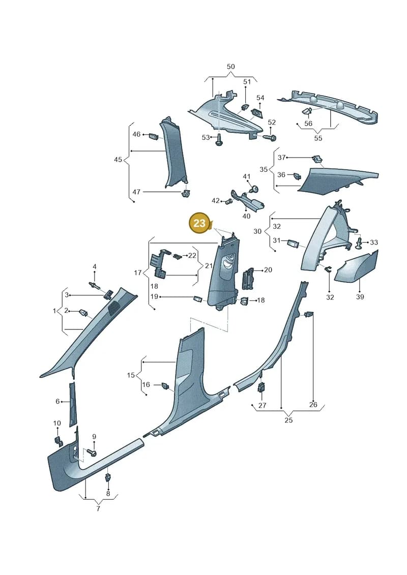 N10649702 — Audi A6 (2018-2025) diagram 430867650, position 23