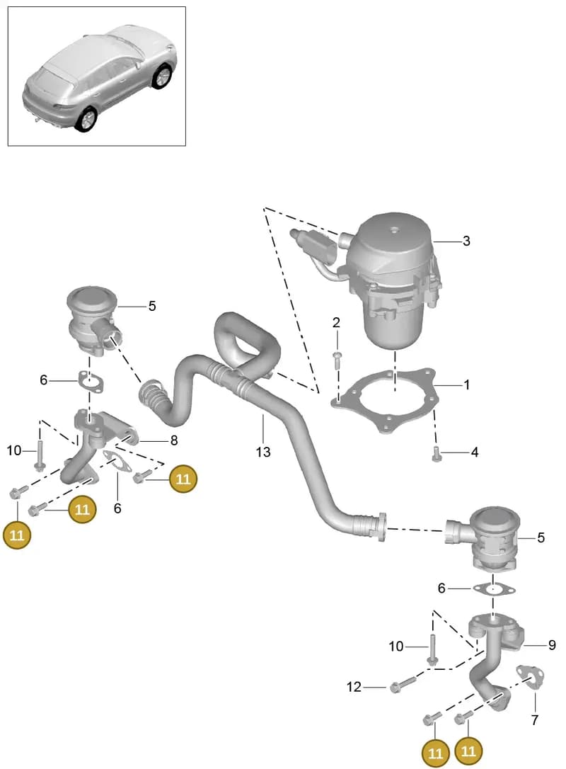 N10653302 — Porsche Macan (2013-2018) diagram p44108000, position 11