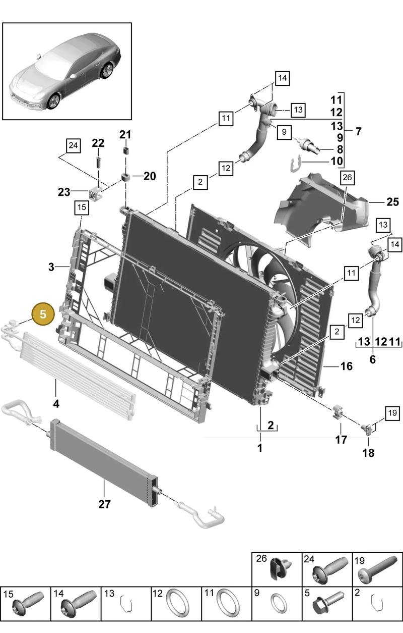 N10653302 — Porsche Panamera (2016-2020) diagram p49105040, position 5