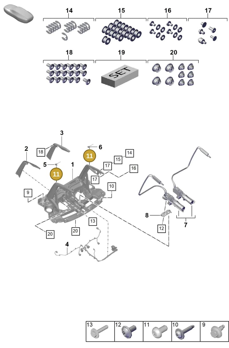 N10653901 — Porsche 911 (2021-2022) diagram p59803190, position 11