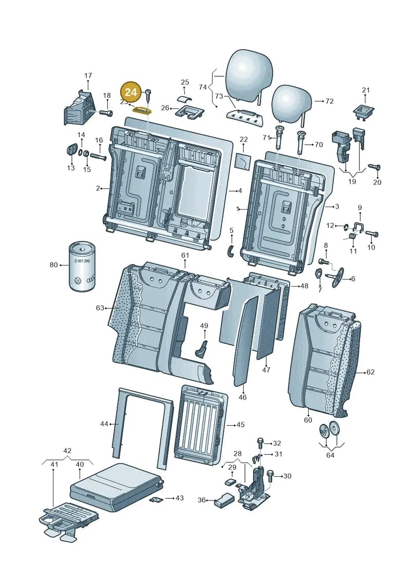 N10657302 — Volkswagen Touareg                08> (2007-) diagram 616885700, position 24