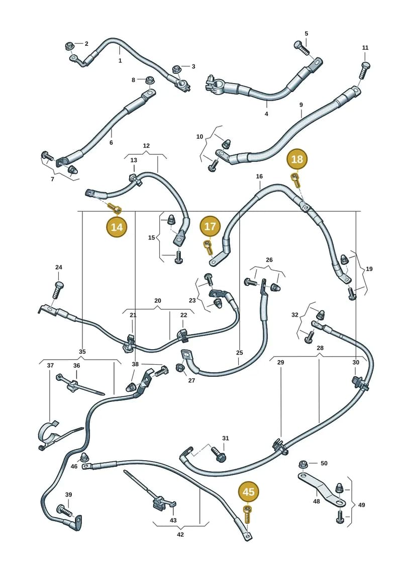 N10660401 — Audi RS e-tron GT (2020-2025) diagram 4j1972000, position 14+17+18+45