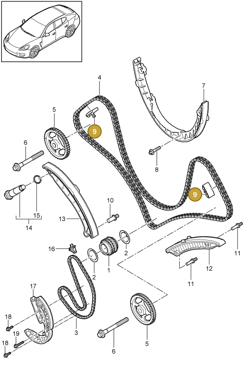 N10660902 — Porsche Panamera (2009-2016) diagram p35103070, position 9