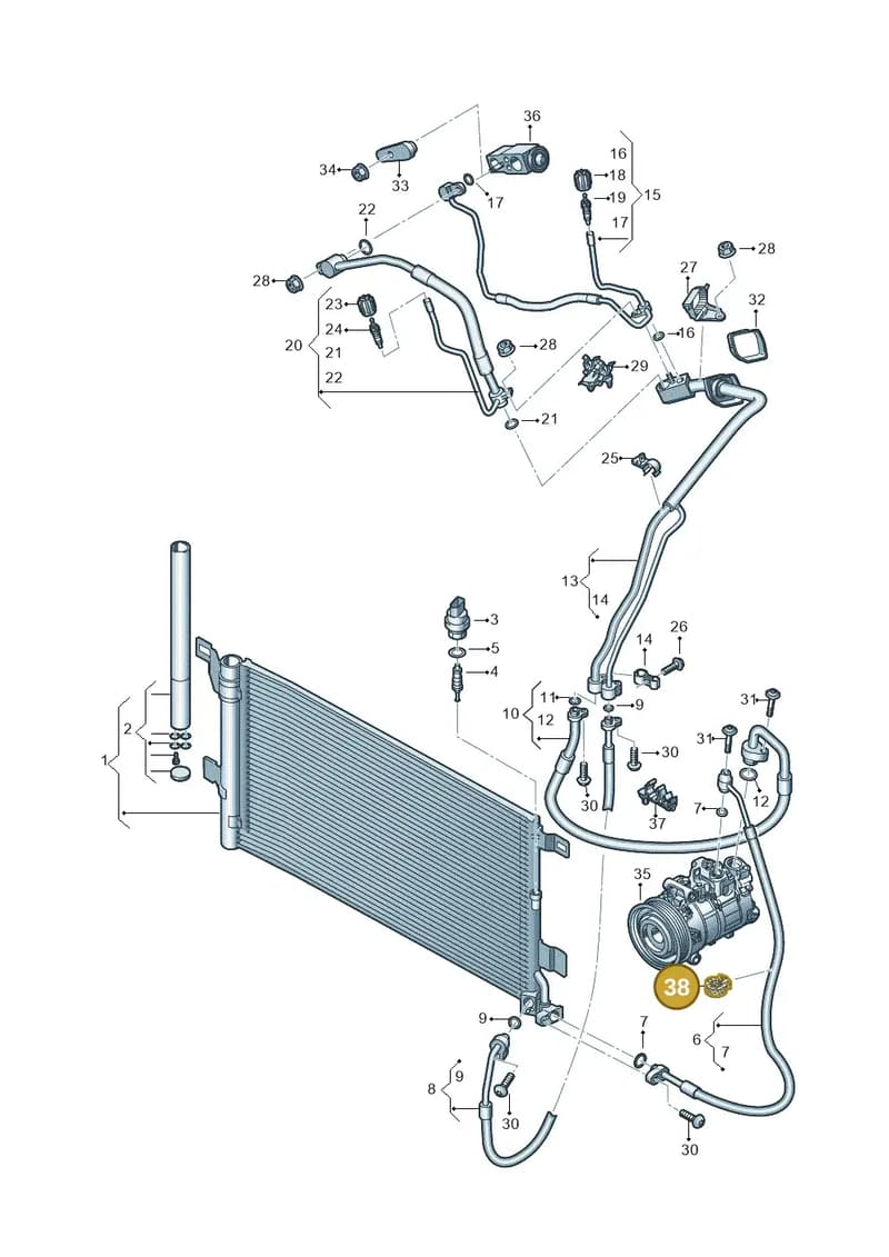 N10664701 — Audi A5 Sportback (2016-2025) diagram 849260400, position 38