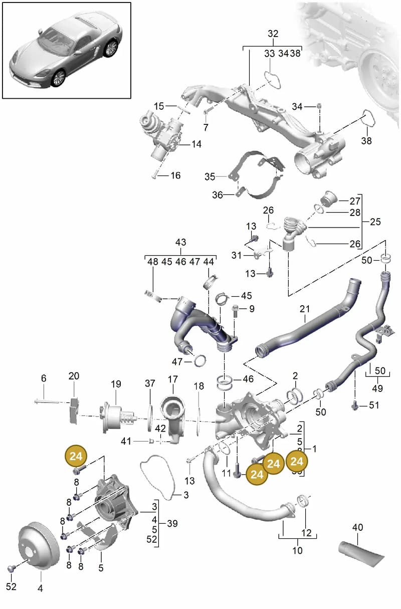 N10665002 — Porsche Boxster (2016-2019) diagram p48105000, position 24