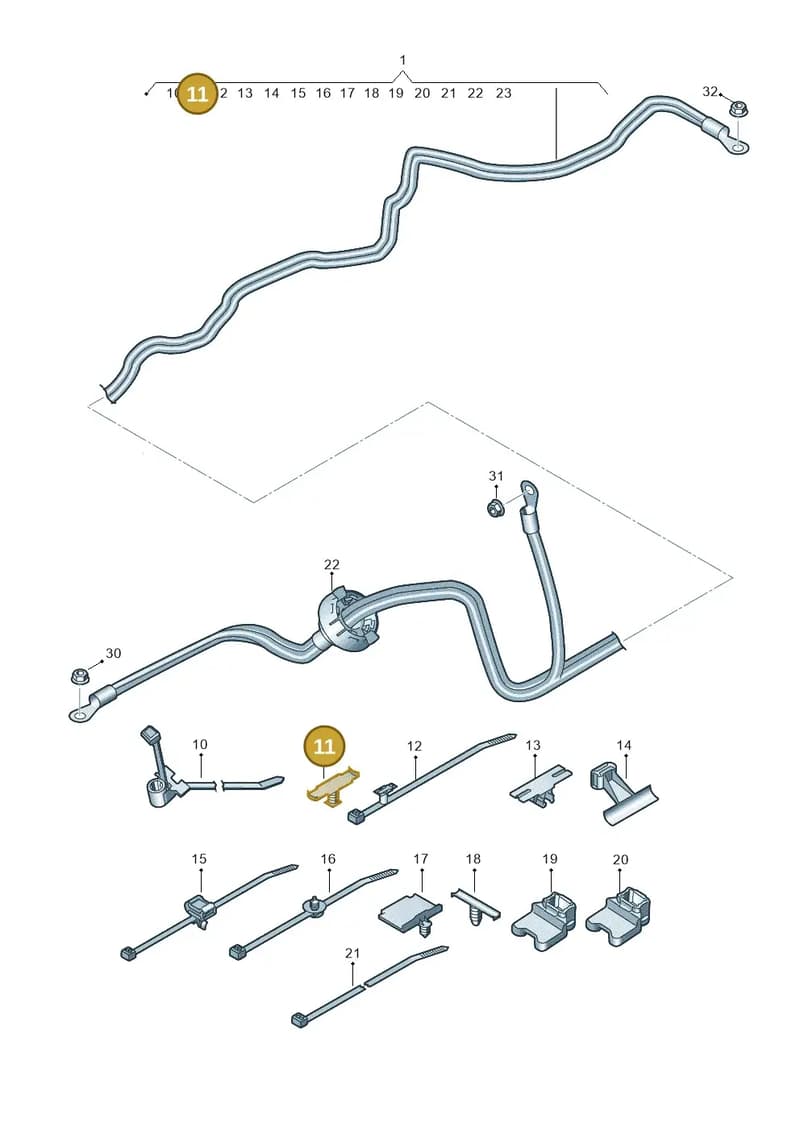 N10679001 — Audi A6 (2018-2025) diagram 430972004, position 11