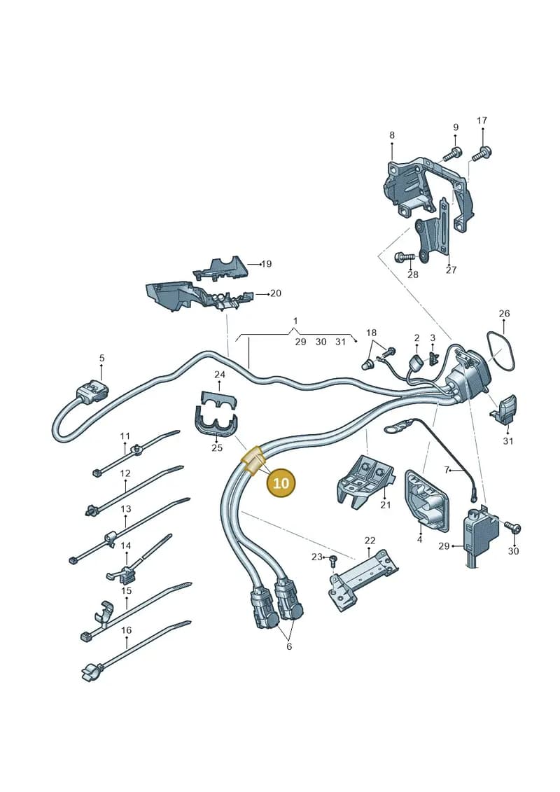 N10679001 — Audi Q8 e-tron (2018-2025) diagram 586970140, position 10