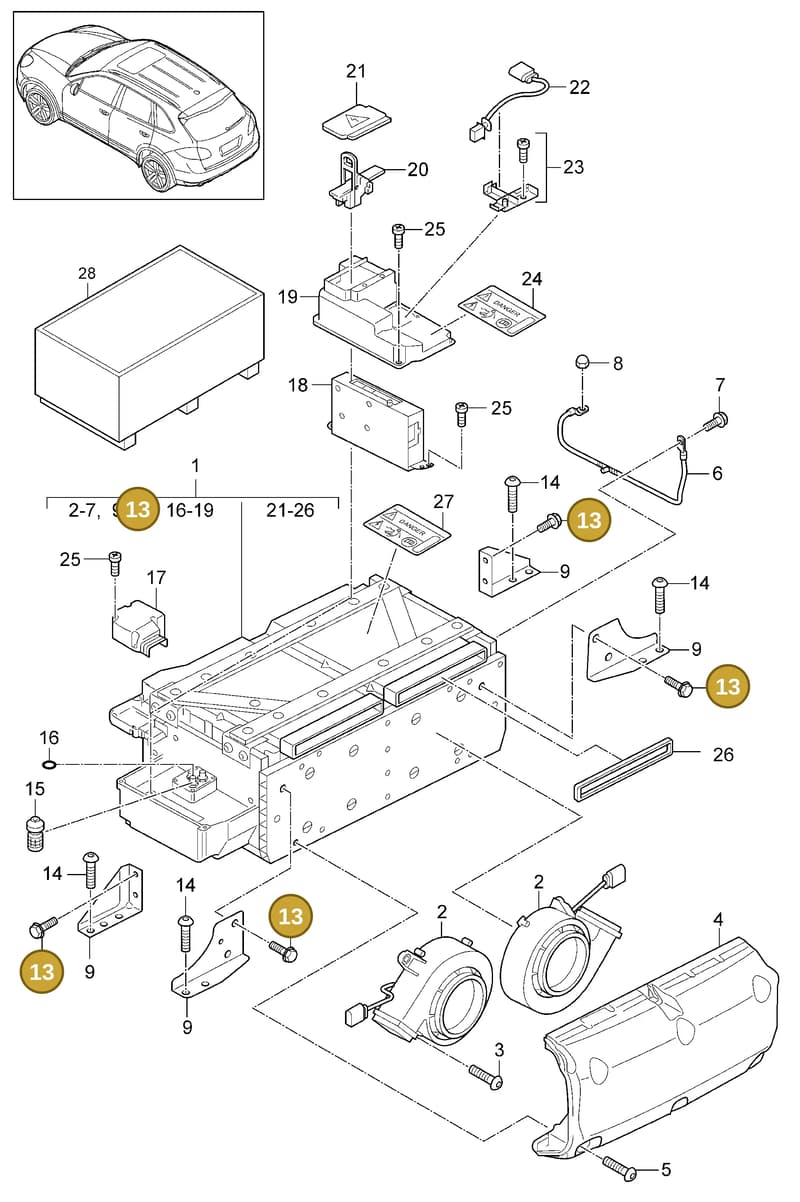 N10682001 — Porsche Cayenne (2010-2018) diagram p37901040, position 13