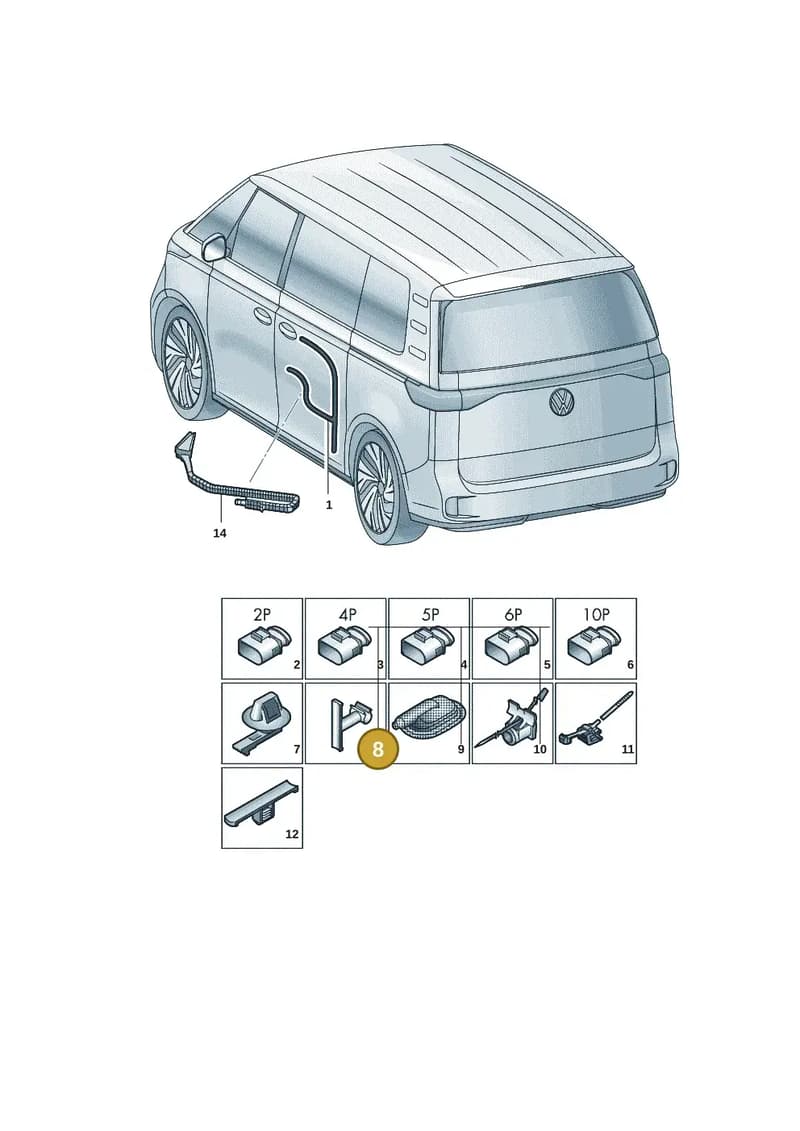 N10709201 — Volkswagen ID. Buzz (2022-2025) diagram 15a972380, position 8
