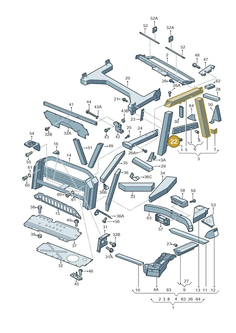 N10709401 — Audi R8 qu. 5.2 (2012-2015) diagram 618813000, position 22