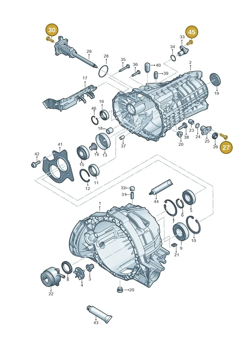 N10710402 — Audi A4 (2015-2025) diagram 798301310, position 27+30+45