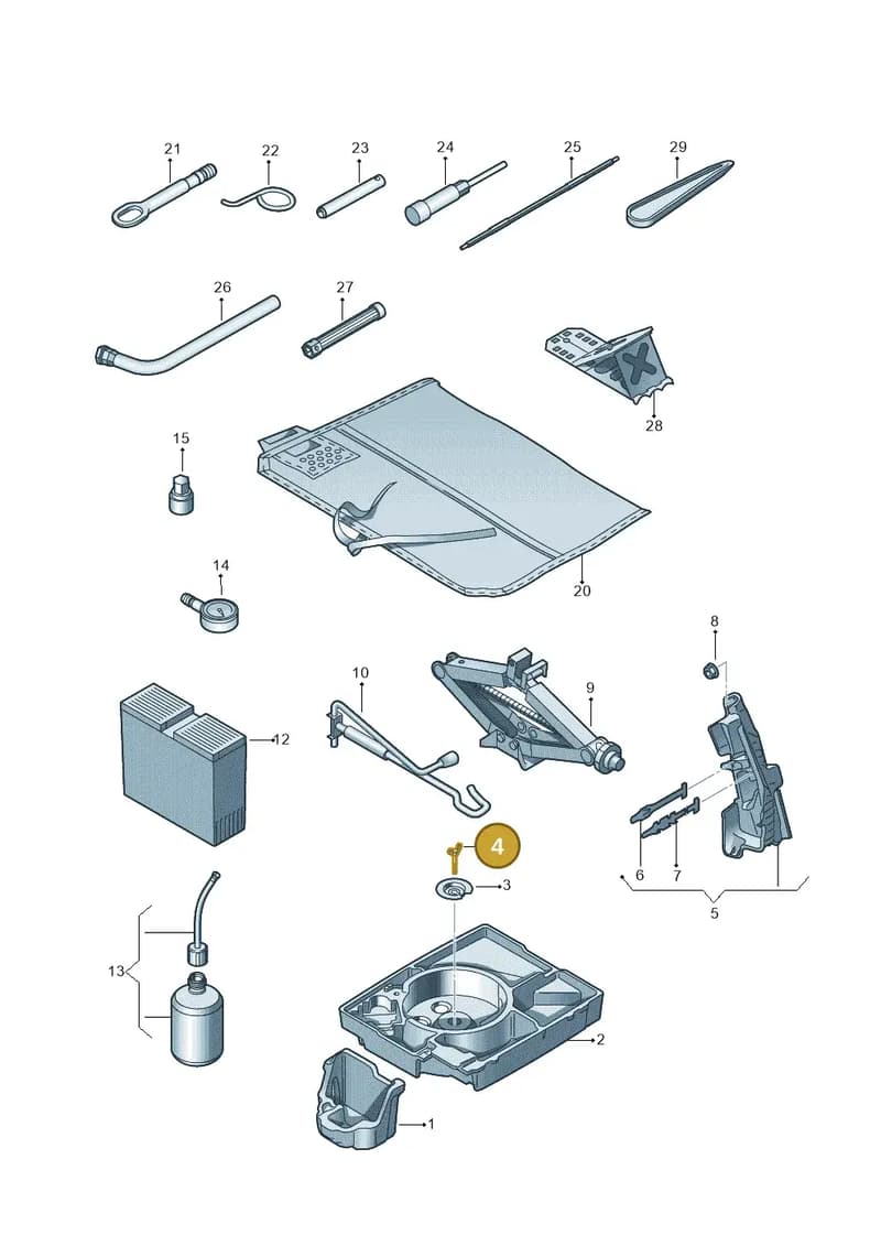 N10711301 — Audi Q3 quattro (2011-2015) diagram 728011100, position 4