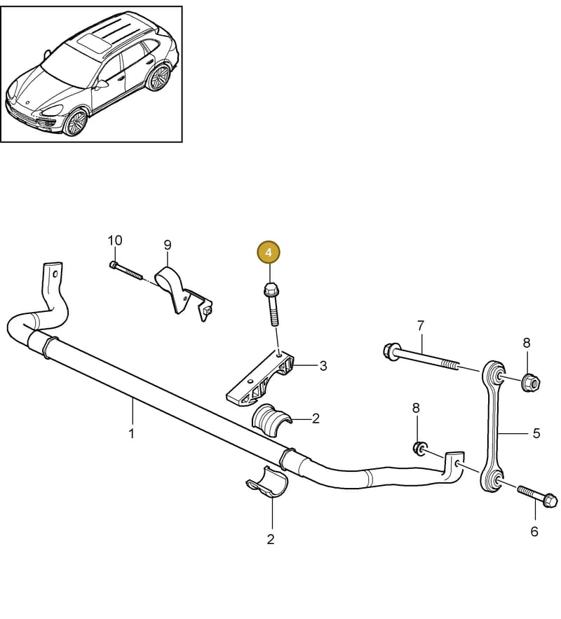 N10716801 — Porsche Cayenne (2010-2018) diagram p37402010, position 4