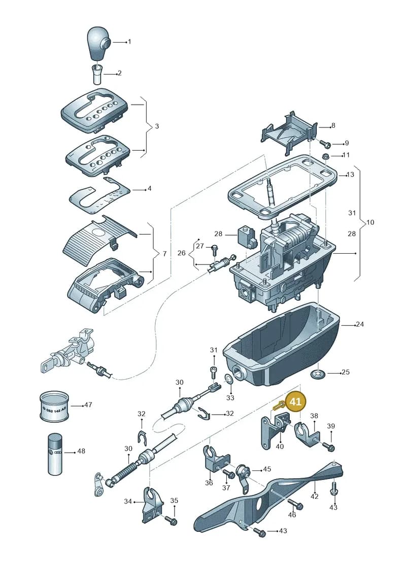 N10724201 — Audi A4/S4 Cabrio./qu. 07> (2006-) diagram 454713200, position 41