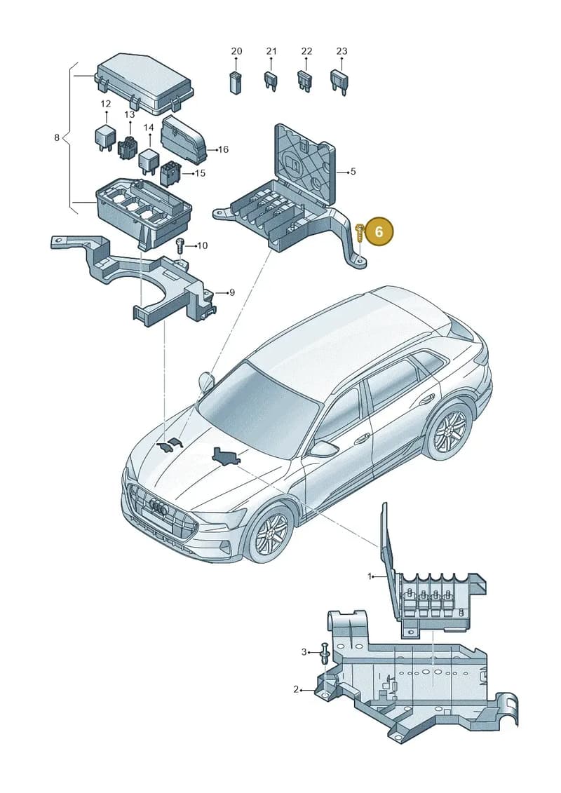 N10725402 — Audi Q8 e-tron (2018-2025) diagram 586937200, position 6