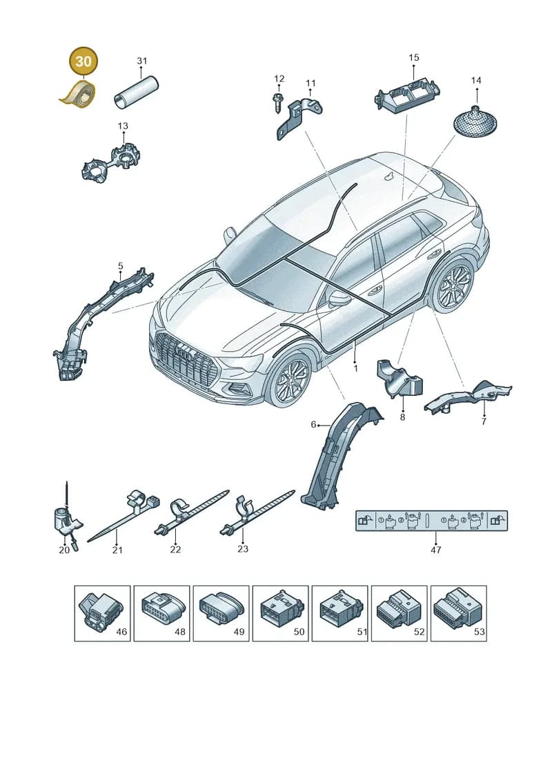 N10729001 — Audi Q4 Sportback (2021-2025) diagram 89a971950, position 30