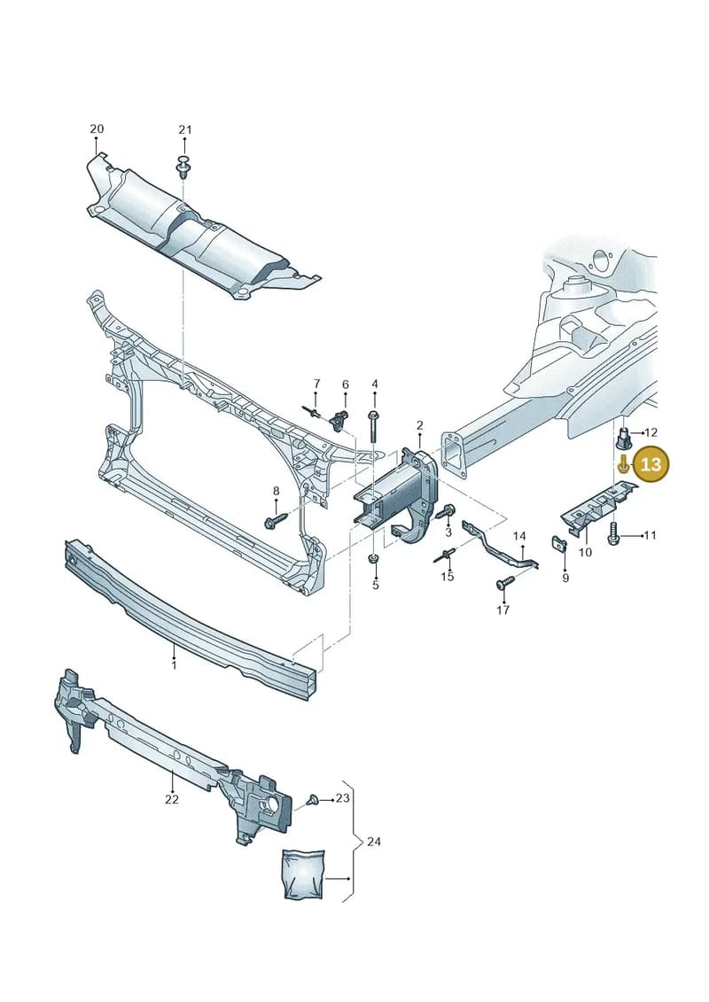 N10731701 — Audi A6 Avant (2012-2018) diagram 738807000, position 13