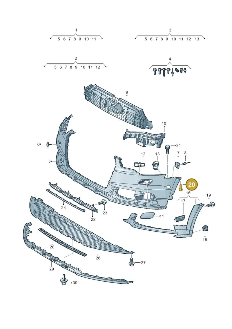N10731701 — Audi A6 Avant (2012-2018) diagram 738807150, position 20